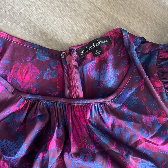 For Love & Lemons Endless Floral Puff Sleeve Bodycon Dress - Picture 4 of 5